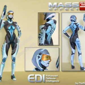 Mass Effect 3 EDI 3D Paper Model Figurine
