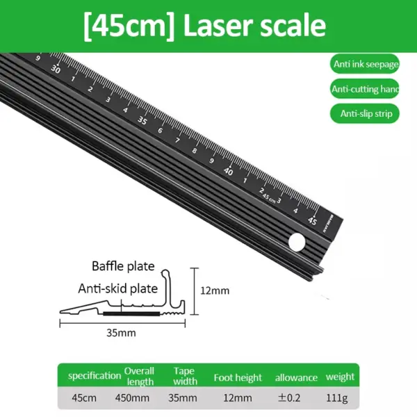 Aluminum Straight Ruler for Woodworking 20/30/45cm - Image 9