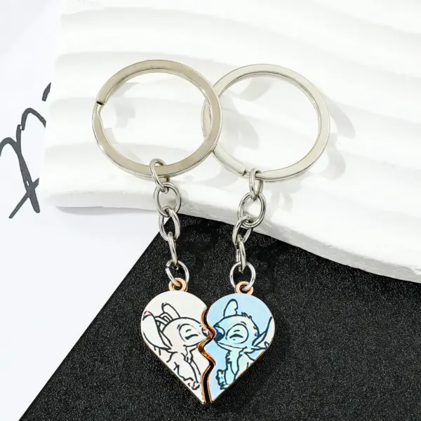 Lilo & Stitch Heart Keychain Friendship Jewelry - Image 9