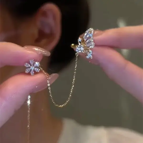 Star and Heart Long Wire Drop Earrings - Image 23