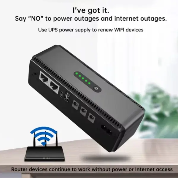 DC UPS Battery Backup 10400mAh Multi-Output - Image 3