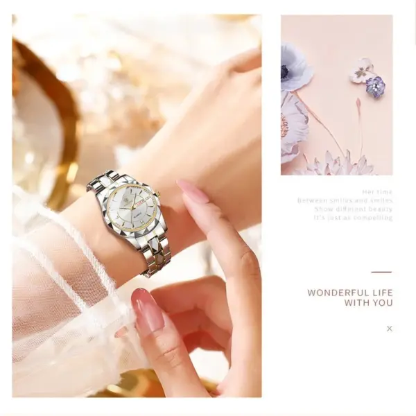BINBOND B5552 Quartz Women's Watch Stainless Steel - Image 4