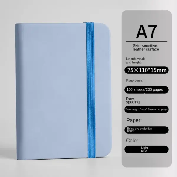 Portable A7 Mini Notebook Small Leather Notepad - Image 7