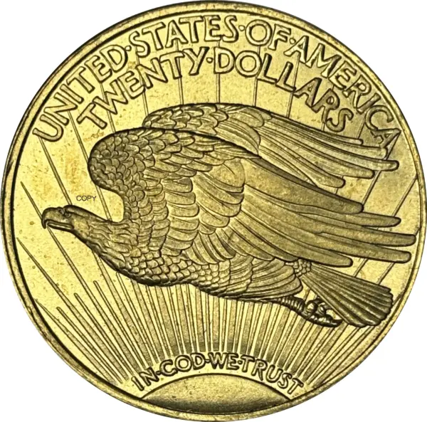 20 Twenty Coin Saint Gaudens Commemorative Replica - Image 6