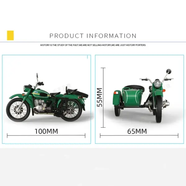 1/24 Scale Soviet URAL Alloy Motorcycle Model - Image 4