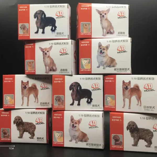 10pcs 1:10 Dog Model Figure Set