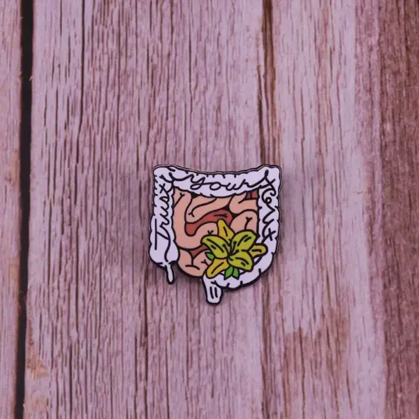 Trust Your Gut Intestines Brooch Pin - Image 3