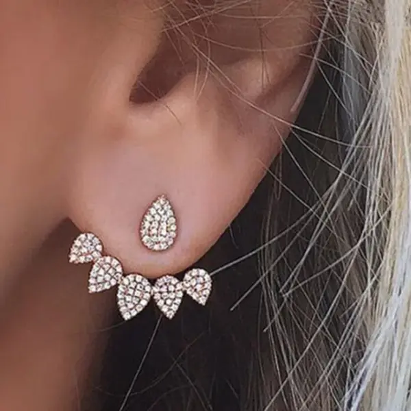 Crystal Flower Stud Earrings for Women - Image 16