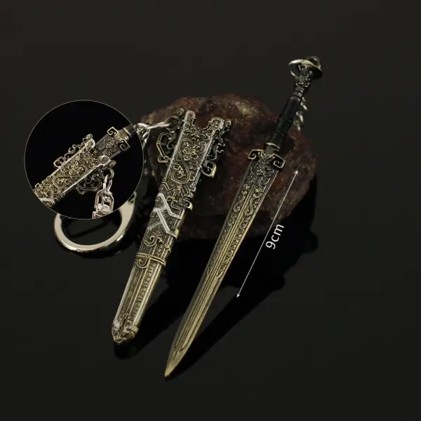 China Ancient Sword Keychain Mini Metal Katana - Image 10
