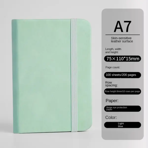 Portable A7 Mini Notebook Small Leather Notepad - Image 9