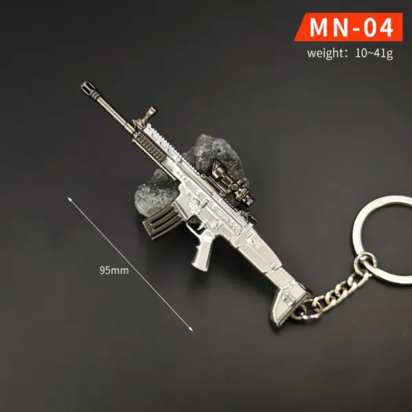 Chicken Dinner Game Keychain Set with P90 and AWM - Image 17