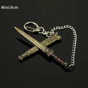 China Ancient Sword Keychain Mini Metal Katana