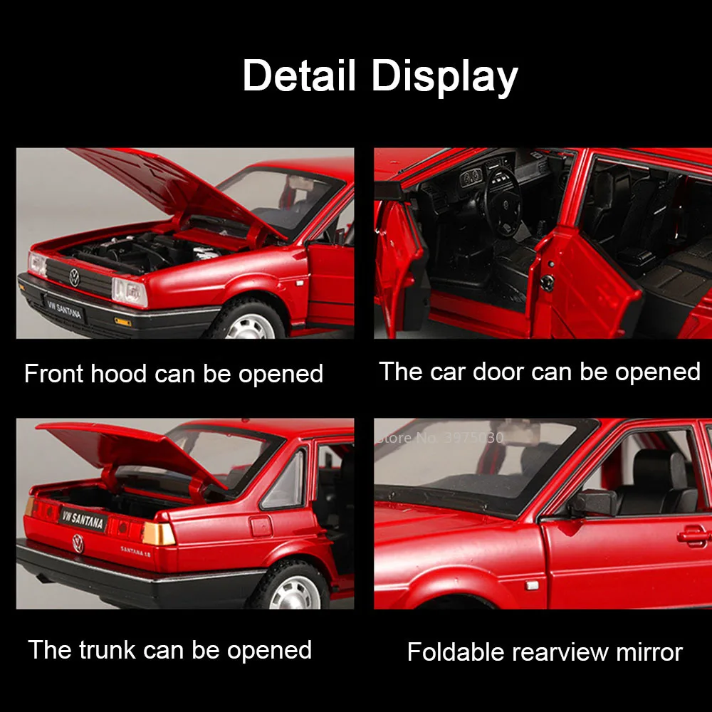 1/24 Santana Alloy Diecast Car Model for Collectors 3 1/24 Santana Alloy Diecast Car Model for Collectors - Image 3