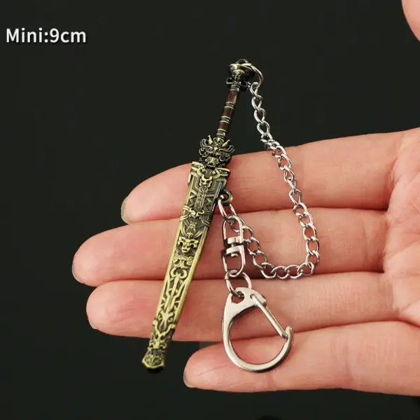 China Ancient Sword Keychain Mini Metal Katana - Image 5