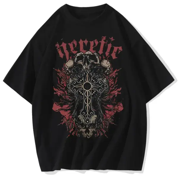 Horror Skull Oversized T-Shirt for Men and Women - Image 2