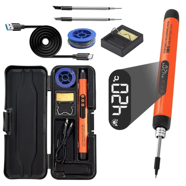 Portable USB Soldering Iron Set Adjustable Temp - Image 13