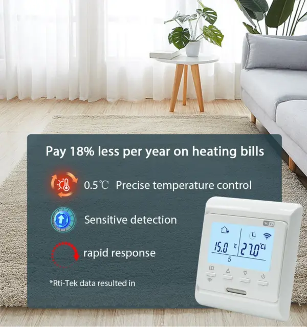WiFi Programmable Thermostat for Underfloor Heating - Image 4