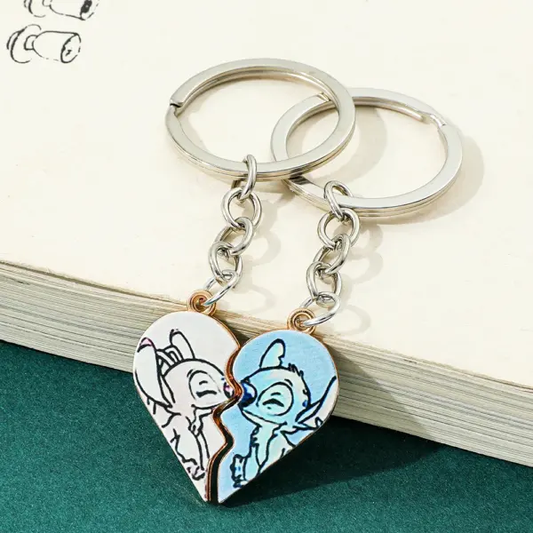 Disney Stitch Heart Necklace for Couples - Image 22