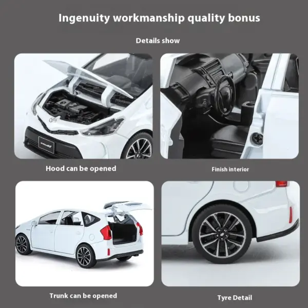 1:32 Toyota Prius Diecast Model Car - Image 6