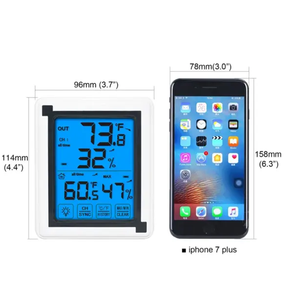 Digital Wireless Weather Station Touch Screen - Image 2