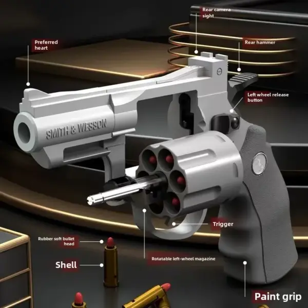 Soft Bullet Toy Gun Ejecting Revolver Set - Image 4