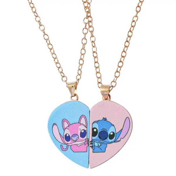 Disney Stitch Heart Necklace for Couples - Image 14