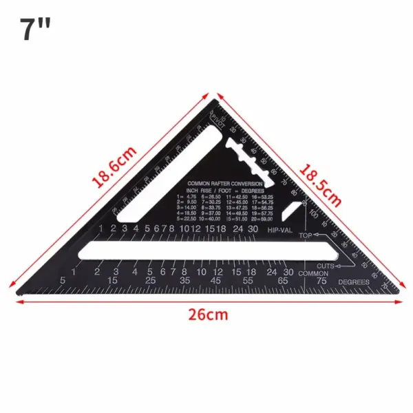7-Inch Aluminum Alloy Triangle Ruler Tool - Image 6
