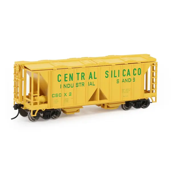 HO Scale 2-Bay Covered Hopper Car Model - Image 8