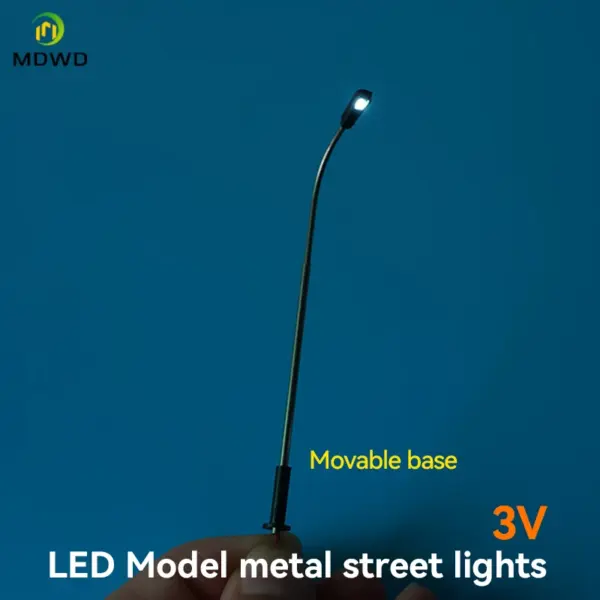 10pcs HO Scale 3V LED Street Lights - Image 3