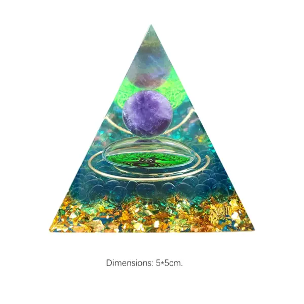 5cm Natural Stone Orgonite Pyramid Crystal - Image 12