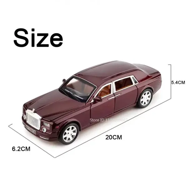 1:24 Rolls Royce Phantom Diecast Model Car - Image 5