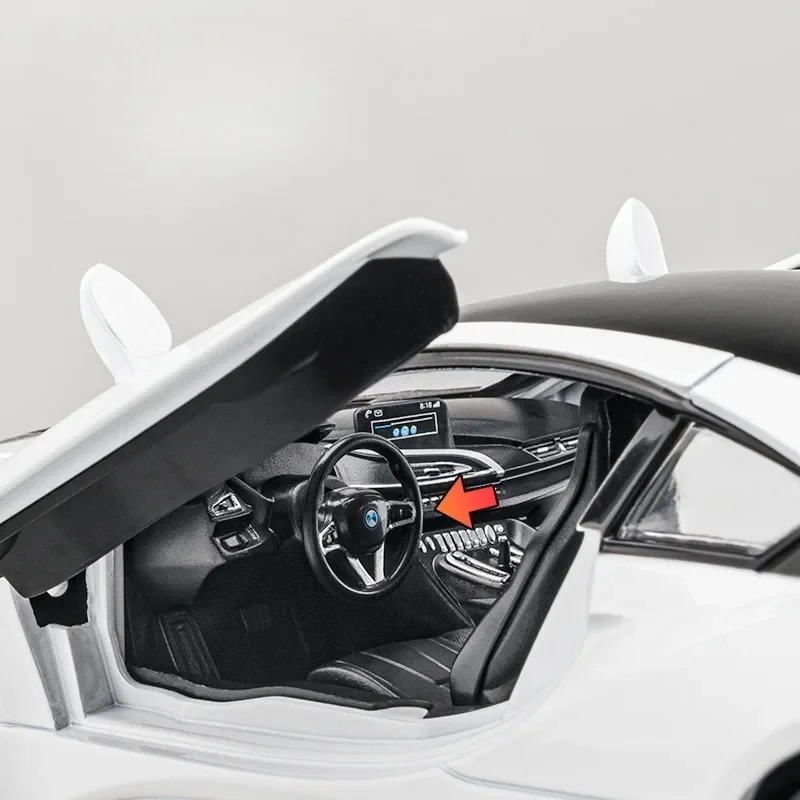 1/22 BMW I8 Sport Car Model with Lights 4 1/22 BMW I8 Sport Car Model with Lights - Image 4