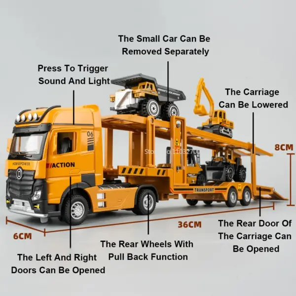 1/32 Alloy Diecast Extended Towing Head Car Model - Image 3