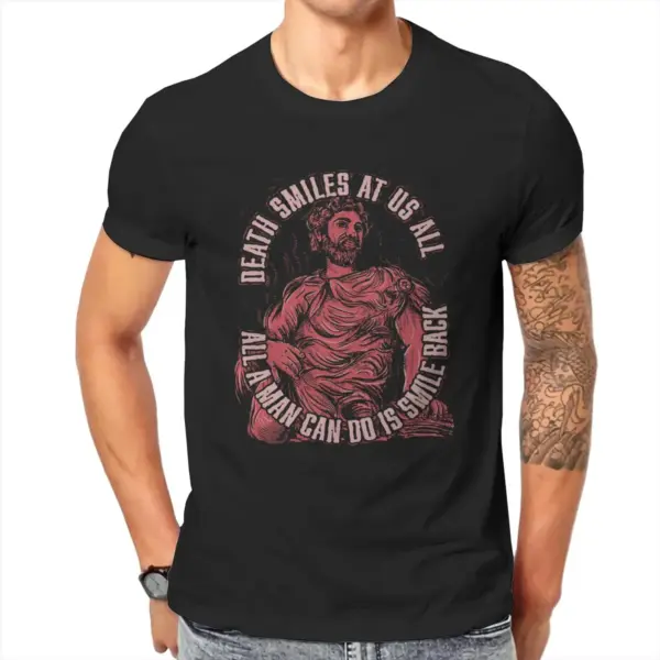Marcus Aurelius Quote Cotton T-Shirt for Men - Image 5