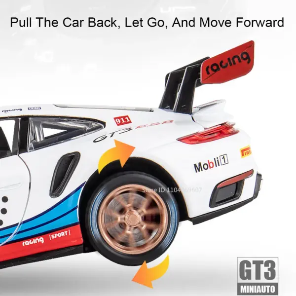1:32 Scale 911 GT3 RSR Diecast Car Model - Image 4