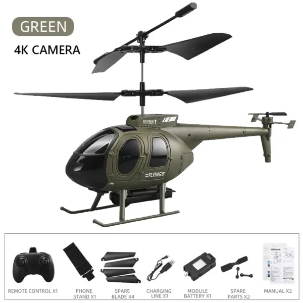 RC Military Helicopter with 4K Camera - Image 8