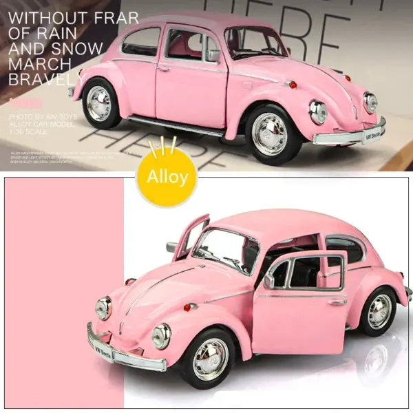 1:36 Classic Volkswagen Beetle Alloy Model - Image 9