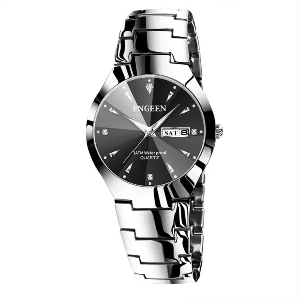 FNGEEN 5808 Stainless Steel Couple Watch - Image 3