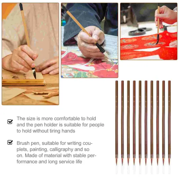 10 Pcs Chinese Calligraphy Brush Pens Set - Image 3