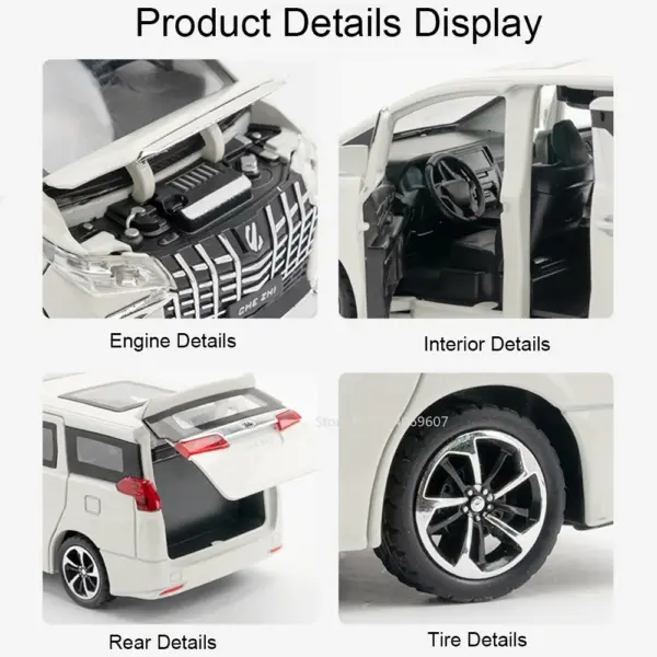 1:32 Scale Alphard Alloy Diecast Model Car - Image 3