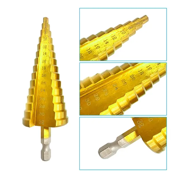 Titanium Plated Step Drill Bit Set 3-32mm - Image 6