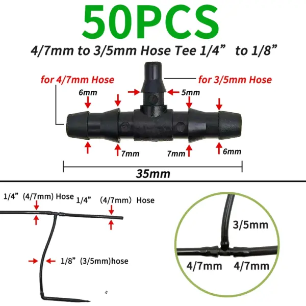 20PCS 3/5mm Hose Connectors for Drip Irrigation - Image 21