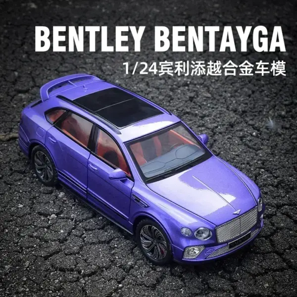 1:24 Scale Bentley Bentayga Diecast Model Car - Image 3