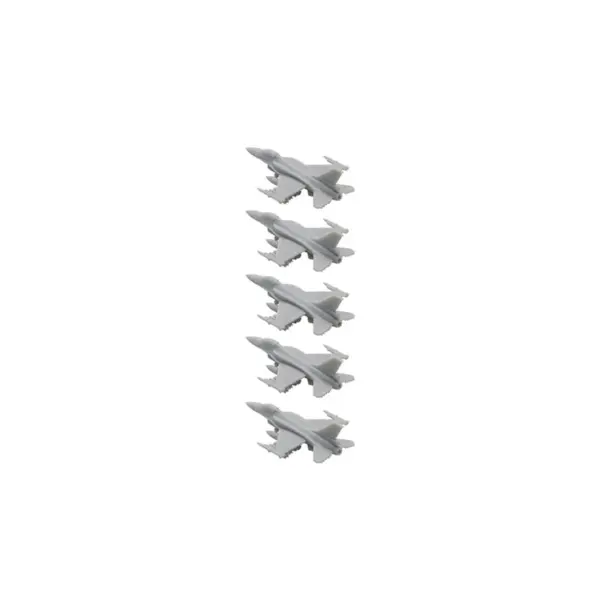 5PCS F-16E Fighter Plane Resin Model Set - Image 10