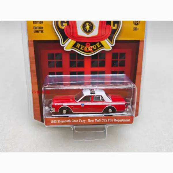 1:64 Scale Plymouth Gran Fury Fire Truck Model - Image 3
