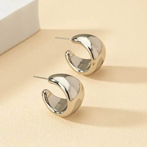 Geometric Metal Drop Earrings for Women - Image 10