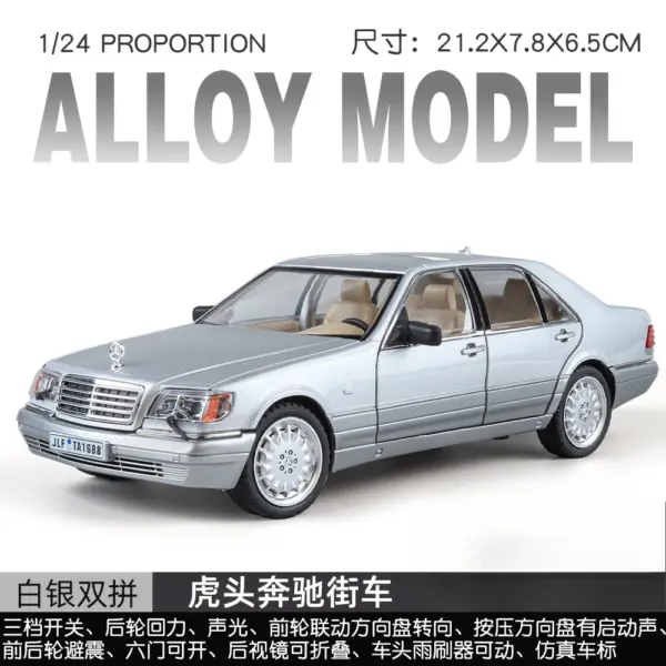 1:24 Mercedes-Benz W140 320SEL Diecast Model - Image 8