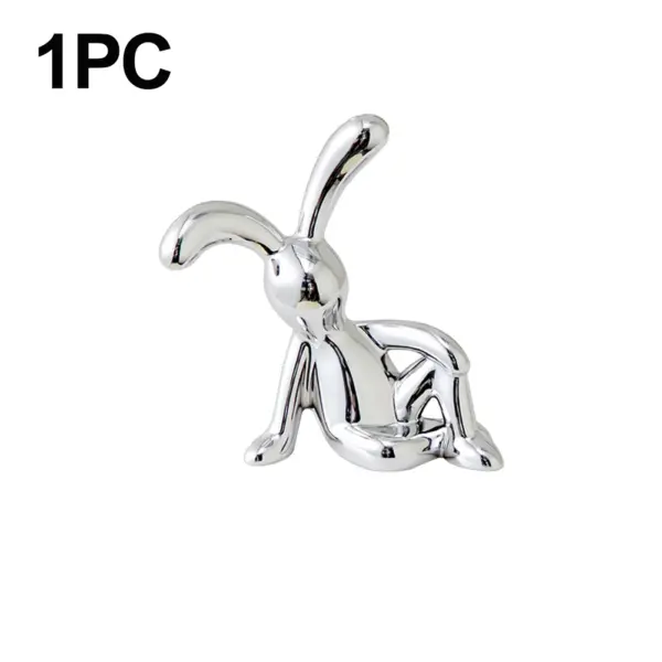 Silver Bunny Decorative Ornament for Home Decor - Image 13