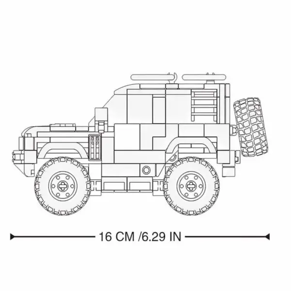 317pcs SUV Model Building Block Kit - Image 2