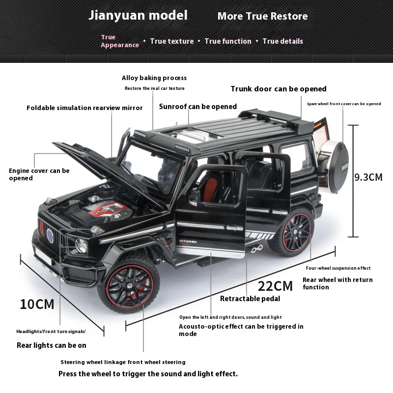 1:24 Mercedes Benz G800 Diecast Model Car 3 1:24 Mercedes Benz G800 Diecast Model Car - Image 3